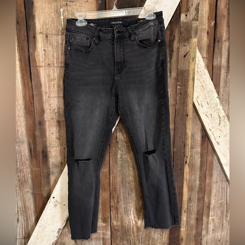EUC Vigoss Steve Straight Crop. 28x26. High Rise. Faded black color.